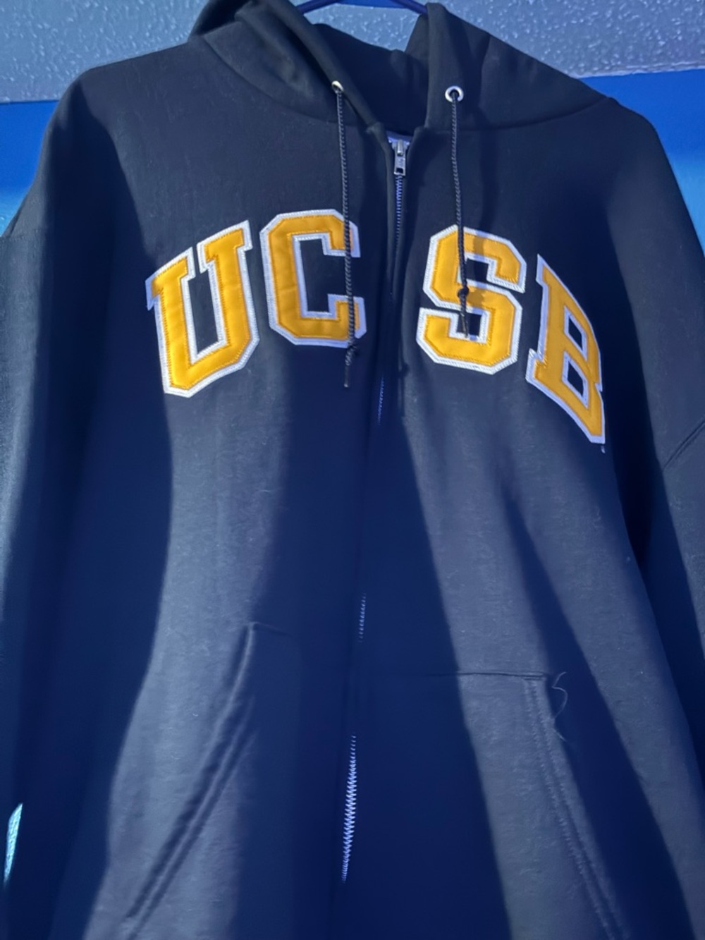 Champion UCSB Navy Blue Full Zip Hoodie Size XXL - Picture 6 of 14